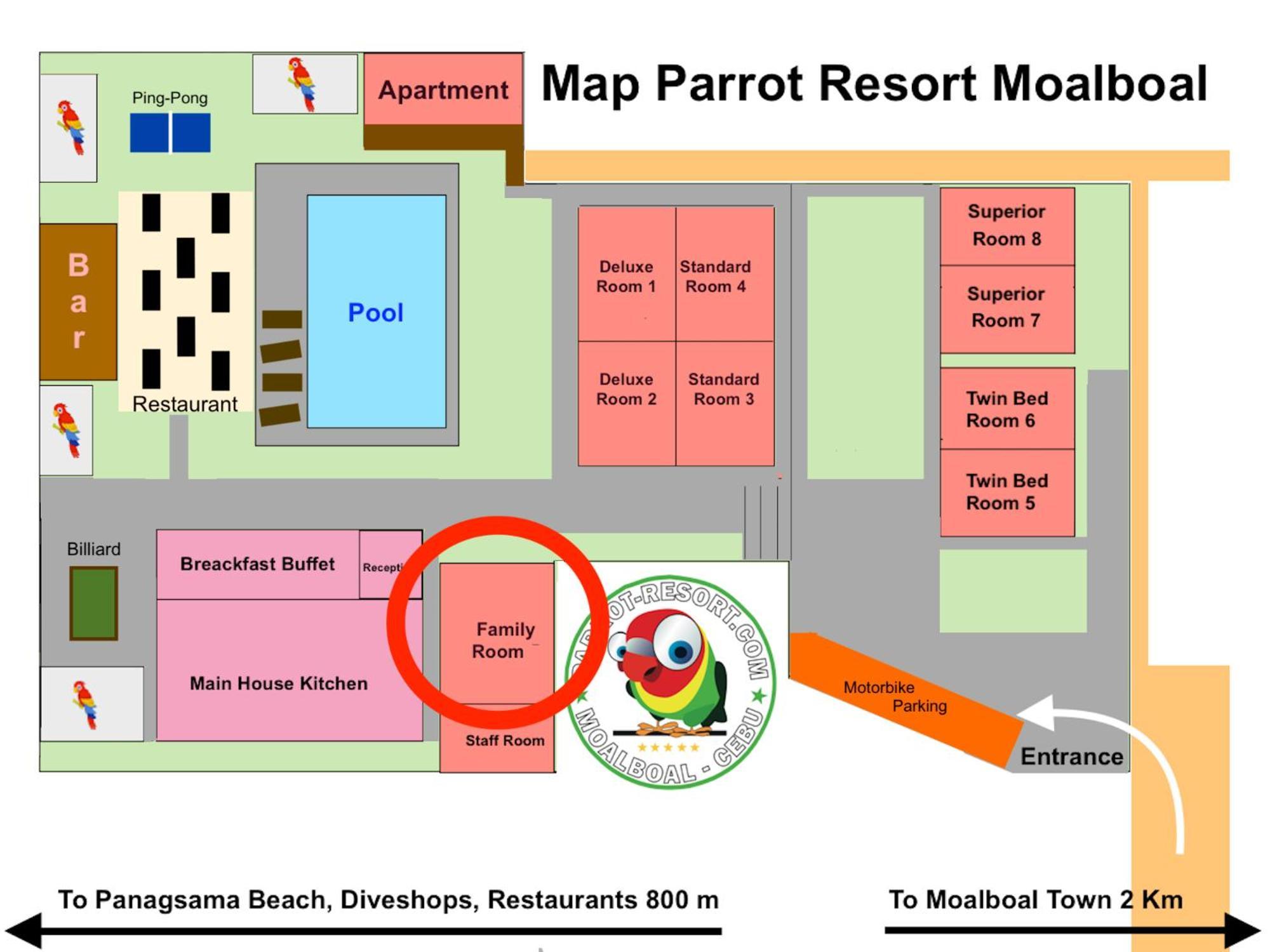 Parrot Resort Moalboal Ruang foto